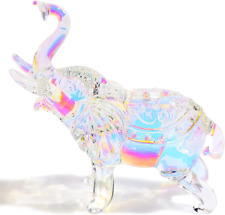 Cute Crystal Glass Elephant Figurine Gifts for Women, Handmade Elephant Statue f picture