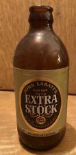 Vintage Labatt’s Extra Stock Bottle 11 1/2 OZ. Paper Label No Cap Brown Bottle picture