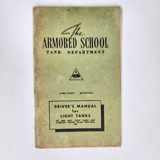 1945 The Armored School Tank Department Drivers Manual M5 M5A1 77mm Howitzer picture