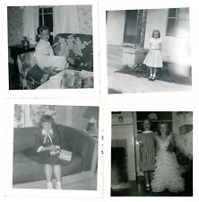 Found Photos Adorable Little American Girls Dresses PJ's Original Vintage picture