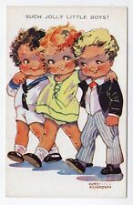 ARTIST SIGNED AGNES RICHARDSON SUCH JOLLY LITTLE BOYS CIRCA 1910 picture