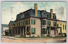 YMCA BUILDING, NORTH ADAMS MASSACHUSETTS, BOYS STANDING OUTSIDE POSTCARD c. 1911 picture