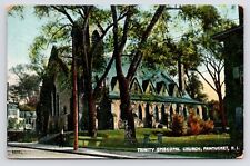 c1908 Trinity Episcopal Church Street View Pawtucket Rhode Island RI Postcard picture