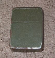Vintage Park Sherman WWII Green Crackle Trench Lighter picture