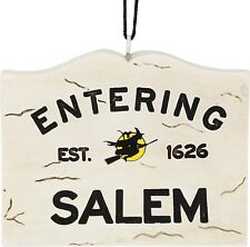 Tree Buddees Entering Salem Sign with Witch Spooky Witchcraft Halloween Ornament picture
