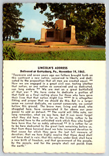 1960s Lincoln Speech Memorial Gettysburg Pennsylvania Vintage Postcard picture