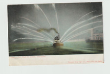 New York NY~Fire Boat in Action ~1905 Postcard UDB picture