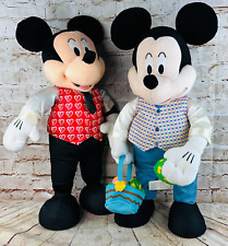 vtg Disney mickey mouse Valentine & Easter Very large standing plush figure 26