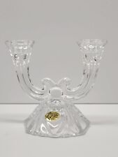 Lead Crystal 24% Double Candle Holder Made in West Germany Elegant picture