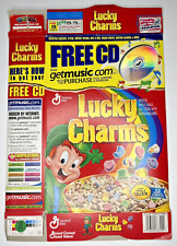 2001 Empty Lucky Charms Free CD Offer 20OZ Cereal Box SKU U200/282 picture