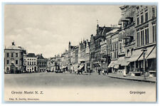 c1905 Groote Market NZ Groningen Netherlands Antique Unposted Postcard picture
