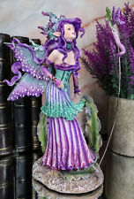 Amy Brown Pixie Gossip Enchanted Elf Fairy With Purple Nymph Dragonfly Statue picture