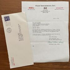 Western Winchester Olin Industries 1950 Letter To Texas DPS Firearms  picture