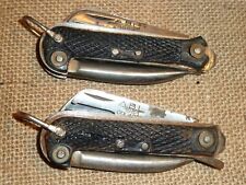 VINTAGE 1951 BELGIAN ARMY RIGGING CLASP POCKET KNIFE W/MARLIN SPIKE BRITISH NAVY picture