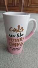 clay art coffee mug 16oz Cats are Like Potato Chips  picture