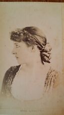 1880'S ANTIQUE CDV PHOTOGRAPH MRS LILLIE LANGTRY - ACTRESS COURTESAN SOCIALITE picture