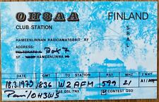 QSL Card - Hämeenlinna, Finland - OH3AA - 1979 - Scenic Postcard picture