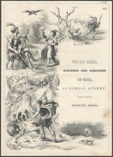 1892 Boston Wood Engraver Designer Baker Full-Page Original Art Advertisement picture