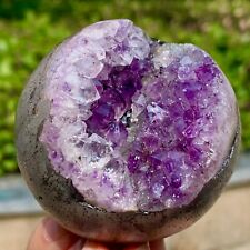 222G   Natural Uruguayan Amethyst Quartz crystal open smile ball therapy picture