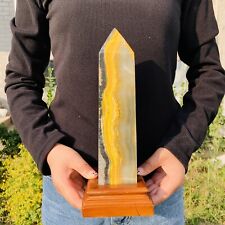 1740g Rare Large Natural Bumblebee Jasper Tower Obelisk Point Crystal Healing picture