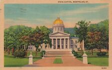 State Capitol Montpelier Vermont VT Linen Postmark 1956 Postcard picture