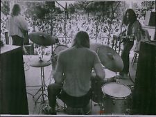 LG817 1969 Wire Photo HIPPIES DRUMMING Music Festival Rock Band Performance picture
