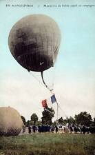 French Army Soldiers Manoeuvring A Military Balloon in France 1908 Old Photo picture