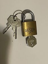 Vintage Small Dasum Padlock with 3 keys picture