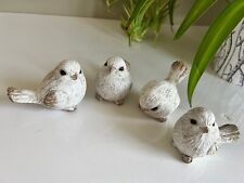 Resin Small Bird Figurines Statues Set of 4 Resin Birds/ Rustic Bird Ornaments H picture