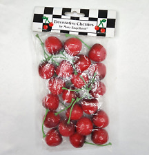 Vintage Mary Engelbreit Faux Cherries Fruit Opened Package x21 Pieces picture