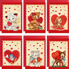 12 Pack Valentines Day Cards with Envelopes Blank Assorted Retro Greeting Cards  picture
