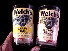2 Welch's Looney Tunes Glasses w/Labels 1 Jelly 1 Jam Foghorn Switches Egg 1974 picture