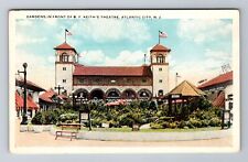 Atlantic City NJ-New Jersey, Gardens Front BF Keith's Theatre, Vintage Postcard picture