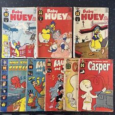 8x Lot Harvey Comics Casper, Baby Huey, Mutt & Jeff (1961 1962 1963) Low Grade picture