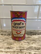 Vintage Grafs Root Beer Summerfest 1976 Pop Can Steel Tab Top 12 Oz picture