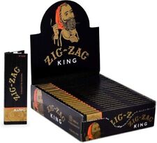 😎ZIG ZAG BLACK KING SIZE CIGARETTE PAPER💚24 BOOKLET💛 SLOW SMOOTH BURNING picture