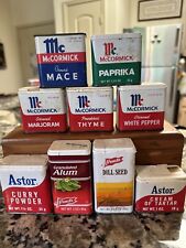 vintage Mccormick French’s Astor spice tins Lot 9 picture