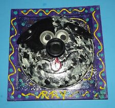 Puppy Dog Plaque Ray Colorful Purple Background Black White Pup Handcrafted 8x8