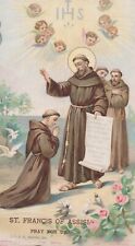 Antique St. Francis of ASSISI Pray for us prayer card picture
