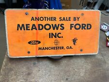 Meadows Ford Manchester Georgia Paper Dealership License Plate picture