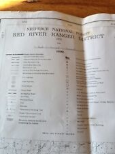 1972 Nez Perce National Forest. Red River Ranger Idaho Map. (Approx. 20