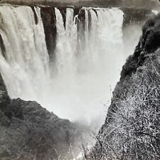 Antique 1910s Victoria Falls Zimbabwe Africa Stereoview Photo Card V2890 picture