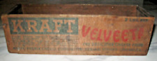 Vintage KRAFT VELVEETA wood Cheese Box  Rustic Wooden picture