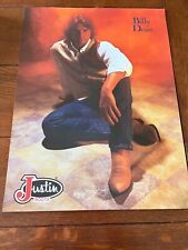 Vintage Justin Boots Billy Dean poster picture