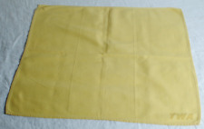 Vintage TWA Airlines First Class Linen Napkin / Tray Cover Mustard Printed Logo picture