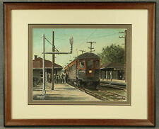 Original DON RICCHIO Wisconsin Artist Watercolor Painting RACINE TRAIN STATION picture