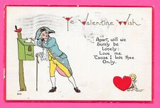 Ye Valentine Wish - Posted 1914 Anderson SC - Post Card picture