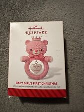 2014 Hallmark Keepsake Christmas Ornament “Baby Girl's First Christmas” NOS picture