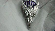 Original Ukrainian Steel Pin Badge Medal Skydiver Archangel Michael picture