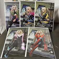 Lot of 5 Spider-Gwen: Gwenverse #1-5 Illuminati Exclusive Greg Land Virgin Set picture